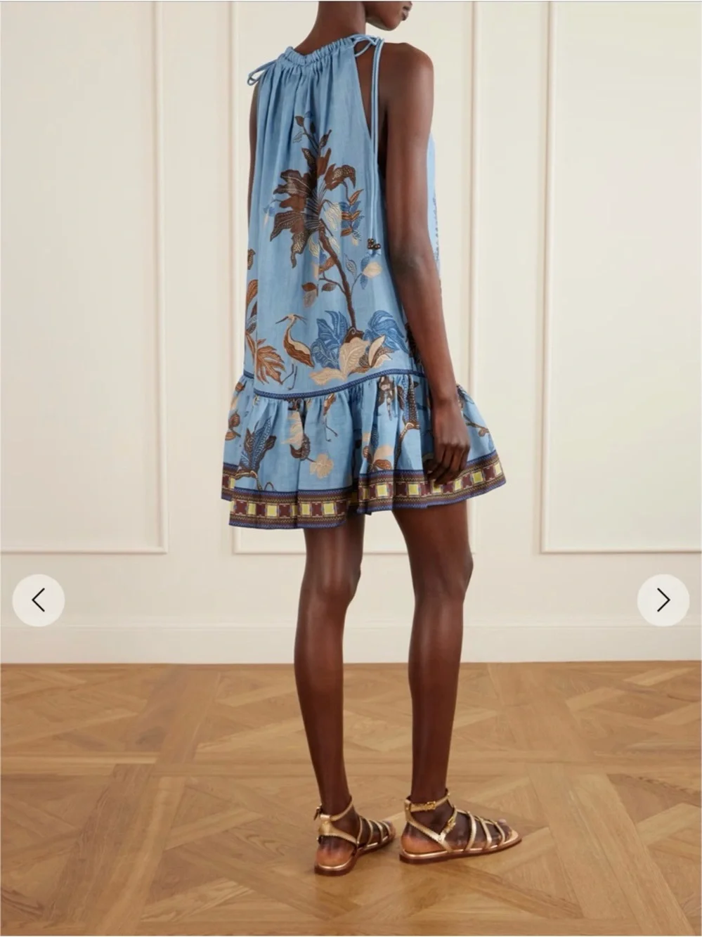 ALÉMAIS
Georgie gathered tiered printed ramie mini dress - Picture 3 of 10